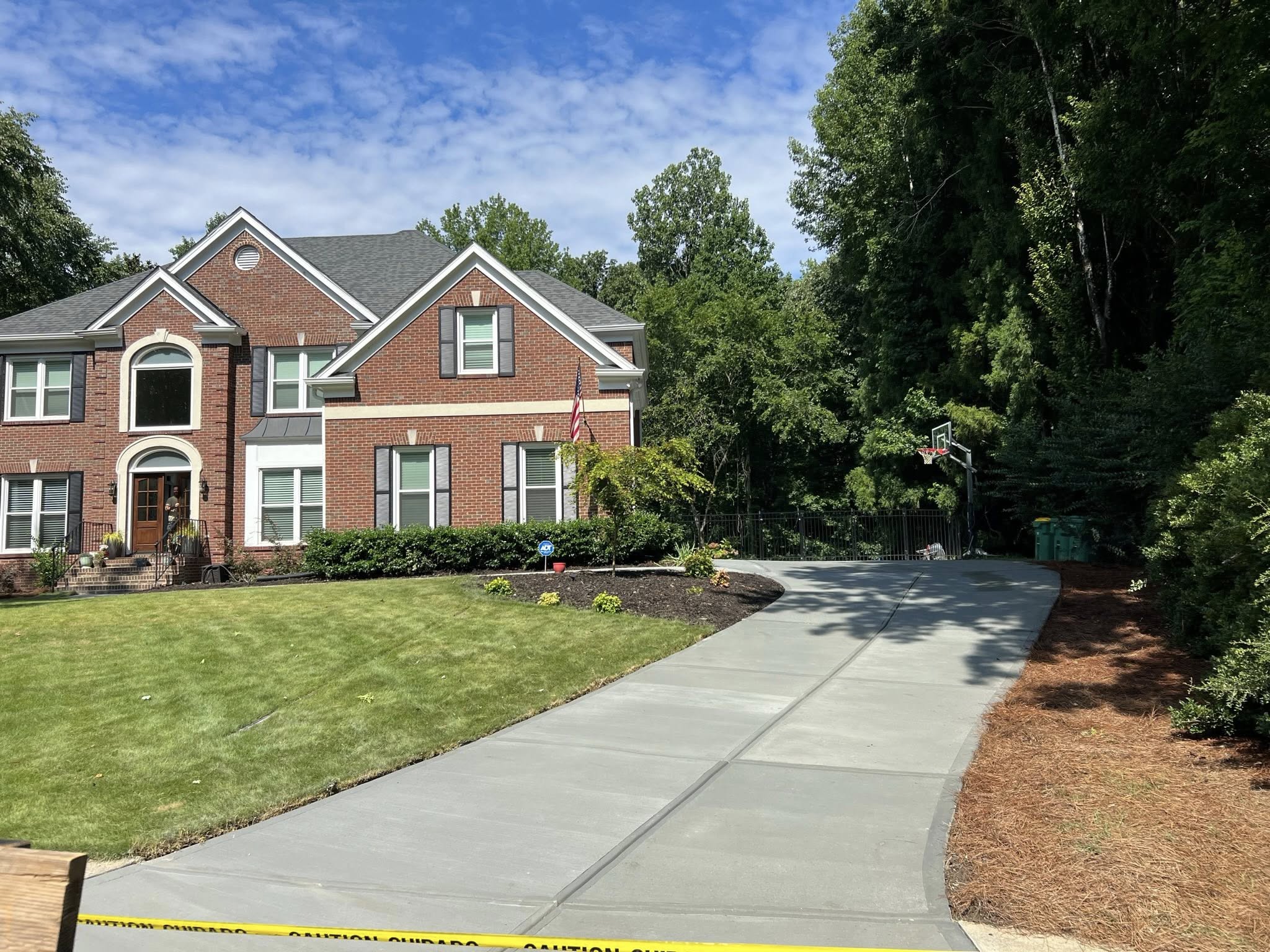 Brick Home Driveway