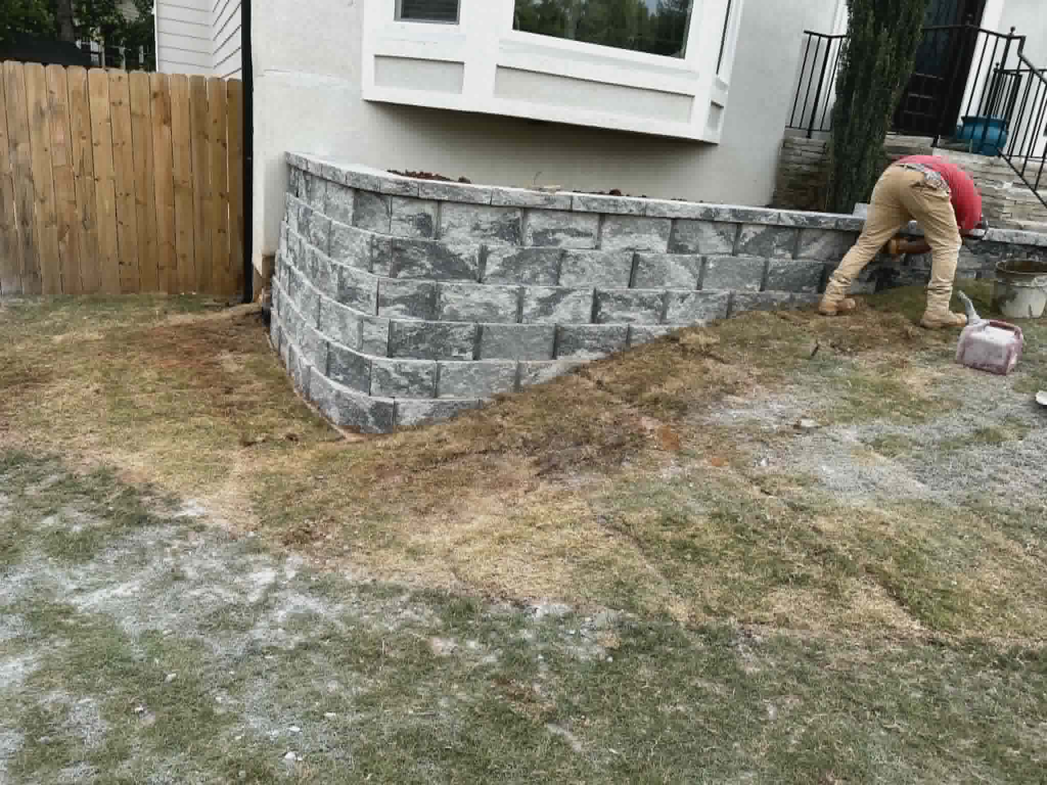 Front Yard Retaining Wall